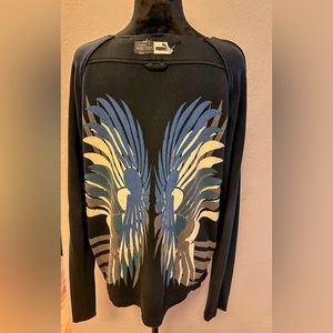 PUMA BY ALEXANDER MCQUEEN - Oversized wide crew neck with angel wings on back